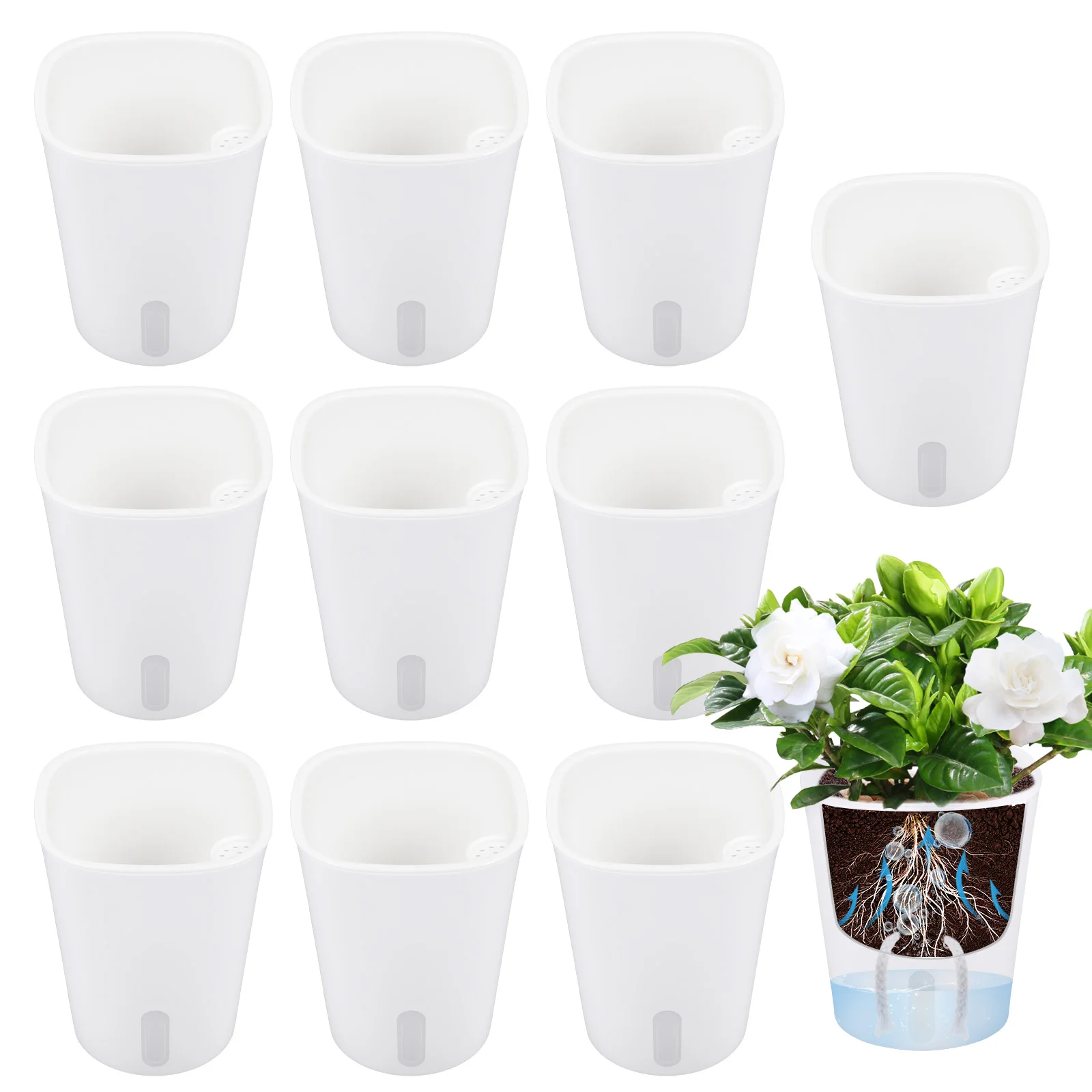10 Pcs Self Watering Planter L - огляд і ціна Hydroponic Grow Pod
