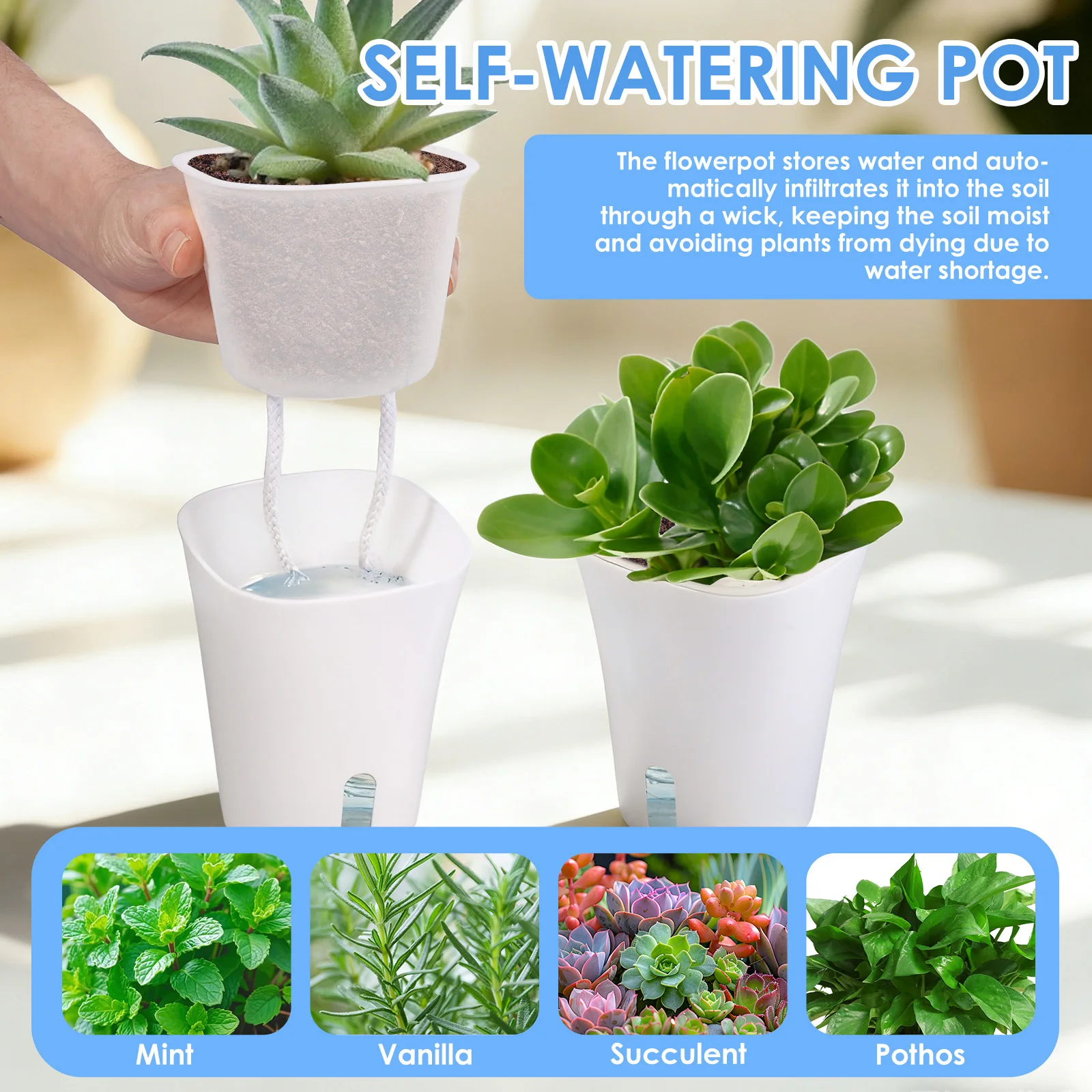 10 Pcs Self Watering Planter L - огляд і ціна Hydroponic Grow Pod